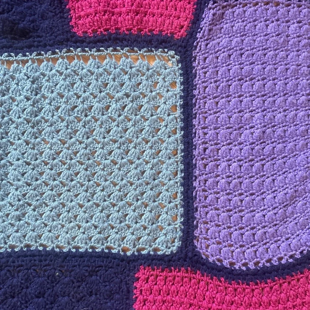 Handmade crochet throw